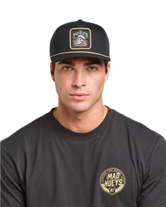 The Mad Hueys SHIPWRECKED CAPTAIN TWILL TRUCKER, BLACK