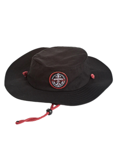 The Mad Hueys CHAINED ANCHOR WIDE BRIM HAT, BLACK