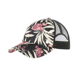 Roxy BEAUTIFUL MORNING CAP, ANTHRACITE WIND SWEPT FLORAL