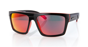 Carve Volley Iridium Sunglasses, Black Red