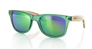 Carve Bronte Iridium Sunglasses, Green Bamboo
