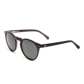 OTIS Omar Polarized Sunglasses, Satin Black Clear/Grey Polar
