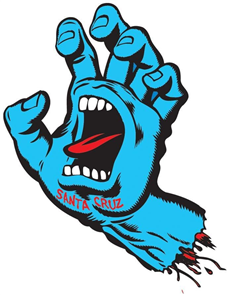 Santa Cruz SCREAMING HAND LARGE MATTE STICKER, BLUE