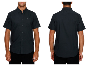 RVCA Thatll Do Stretch Short Sleeve Shirt, Black