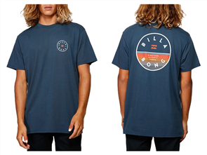 Billabong ROTOR SHORT SLEEVE T-SHIRTS, NAVY