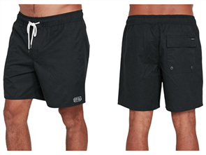 RVCA OPPOSITES ELASTIC BOARDSHORT, BLACK