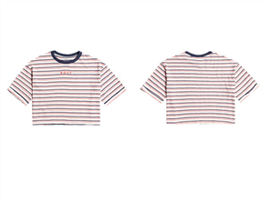 Roxy KIDS CALL YOU MINE TEE, SNOW WHITE MAGIC STRIPE