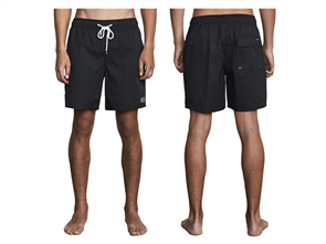 RVCA OPPOSITES ELASTIC 2 BOARDSHORT, BLACK