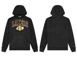 Mitchell & Ness LAKERS VINTAGE KEYLINE LOGO HOODY, FADED BLACK