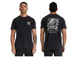 RVCA GREAT AGAIN SS TEE, WASHED BLACK