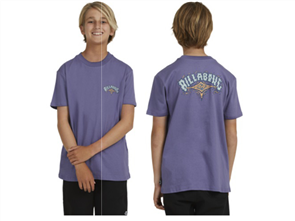 Billabong BOYS THROWBACK ARCH SS TEE, WASHED PURPLE