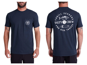 Salty Crew FLIP FLOP PREMIUM S/S POCKET T, BLACK