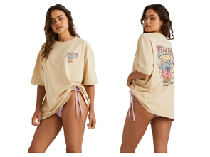 Billabong LAND OF THE THIRD EYE TEE, PEBBLE