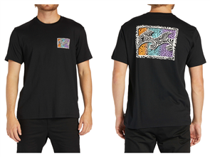 Billabong CRAYON WAVE SS TEE, BLACK