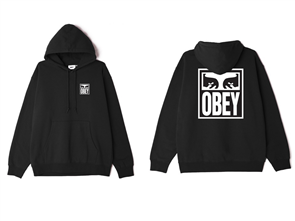 Obey OBEY EYES ICON 2 TERRY HOOD, BLACK