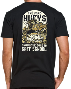 The Mad Hueys GAFF SCHOOL TEE, BLACK