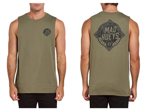 The Mad Hueys CHECKERED HUEYS MUSCLE, DUSTY GREEN