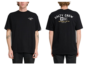 Salty Crew SURF CLUB PREMIUM SS TEE, BLACK