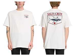 Salty Crew ANGLER STANDARD SS TEE, WHITE