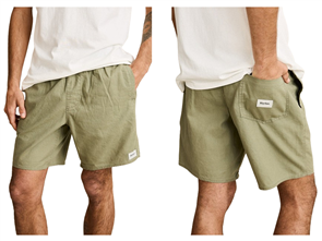 Rhythm CLASSIC LINEN JAM BEACH SHORT, OLIVE