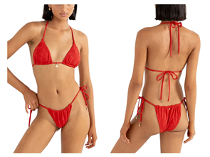 Rhythm LEILANI SLIDE TRI TOP, RED