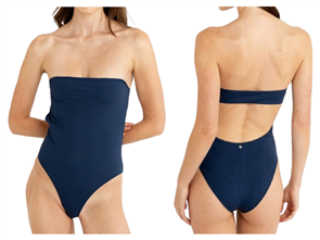 Rhythm LILY RIB STRAPLESS ONE PIECE, INK