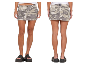 Rusty CAMO-MILE LOW RISE MINI SKIRT, CMO