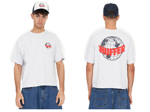 Huffer BLOCK CROP TEE/AIRHUFFER, SILVERMARLE