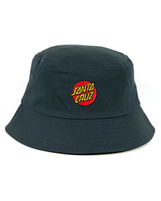 Santa Cruz CLASSIC DOT BUCKET HAT, BLACK