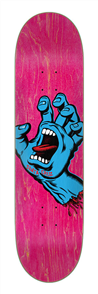 Santa Cruz Skate Screaming Hand, Pink, Size 7.8 x 31.00 + Free Grip