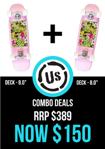 US Combo includes: 2x Dusters Tropic Cruiser, Pink, Size 8.0"