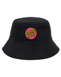 Santa Cruz OTHER DOT BUCKET HAT, BLACK