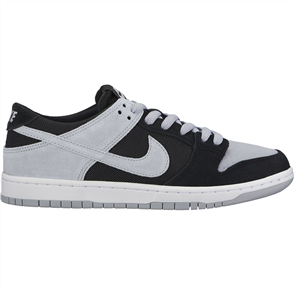 Nike SB Zoom Dunk Low Pro Shoe, Black Wolf Grey-White-White