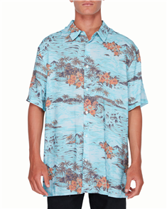 Billabong Sundays Printed Short Sleeve Woven Tops, Mint