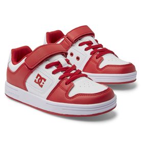 DC MANTECA 4 V SN Skate Shoe, WHITE/RED