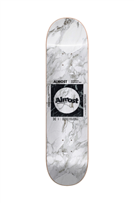 Almost Minimalist R7 Deck, White/Black, Size 8'5 + Free Grip
