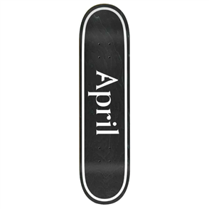 April Skateboards Deck Og Logo Invert Black 8.25