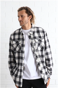 T&C CANYON SHERPA FLANNEL, BLACK