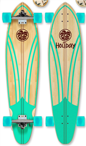 Holiday Skate Complete Longboard, Dreamy Daze Teal