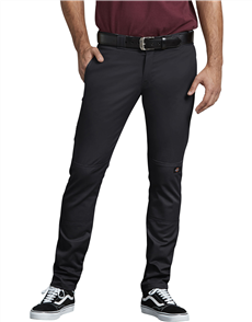 Dickies K3150901 918 Slim Fit Double Knee Work Pant, Black
