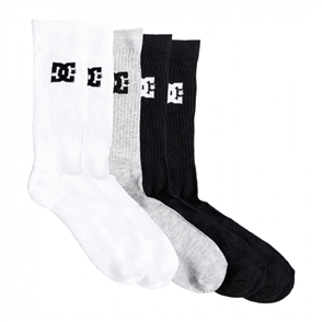 DC Mens Crew Sock, 5 Pairs