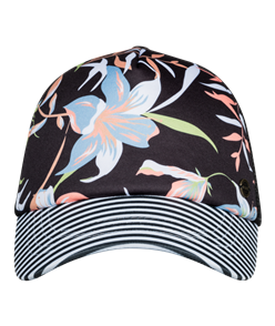 Roxy BEAUTIFUL MORNING SWIM CAP, ANTHRACITE HIBISCUS WAVE