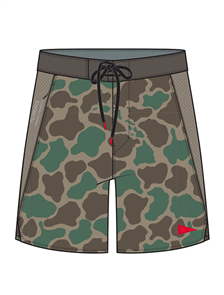 Florence F1 Airtex Gamma Boardshort, Woodland Camo