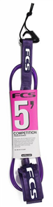 FCS 5' Comp Leash 5.5mm Purple