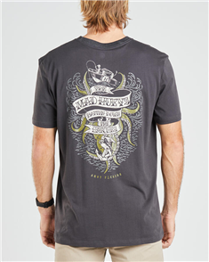 The Mad Hueys BATTEN DOWN THE HATCHES TEE, VINTAGE BLACK