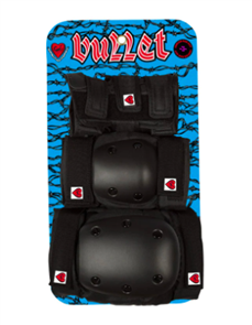 Bullet Safety Pad Set, Black, Adult Size