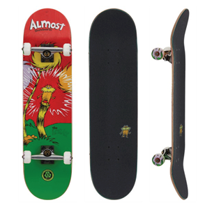 Almost Dr Seuss Lorax Premium 8.0" Complete Skateboard, Red