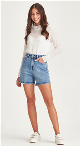 Junkfood Jeans Lucy Shorts, Blue