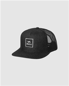 RVCA VA ALL THE WAY TRUCKER CAP, BLACK/ WHITE
