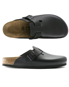 Birkenstock BOSTON SMOOTH LEATHER (REGULAR), DK BROWN